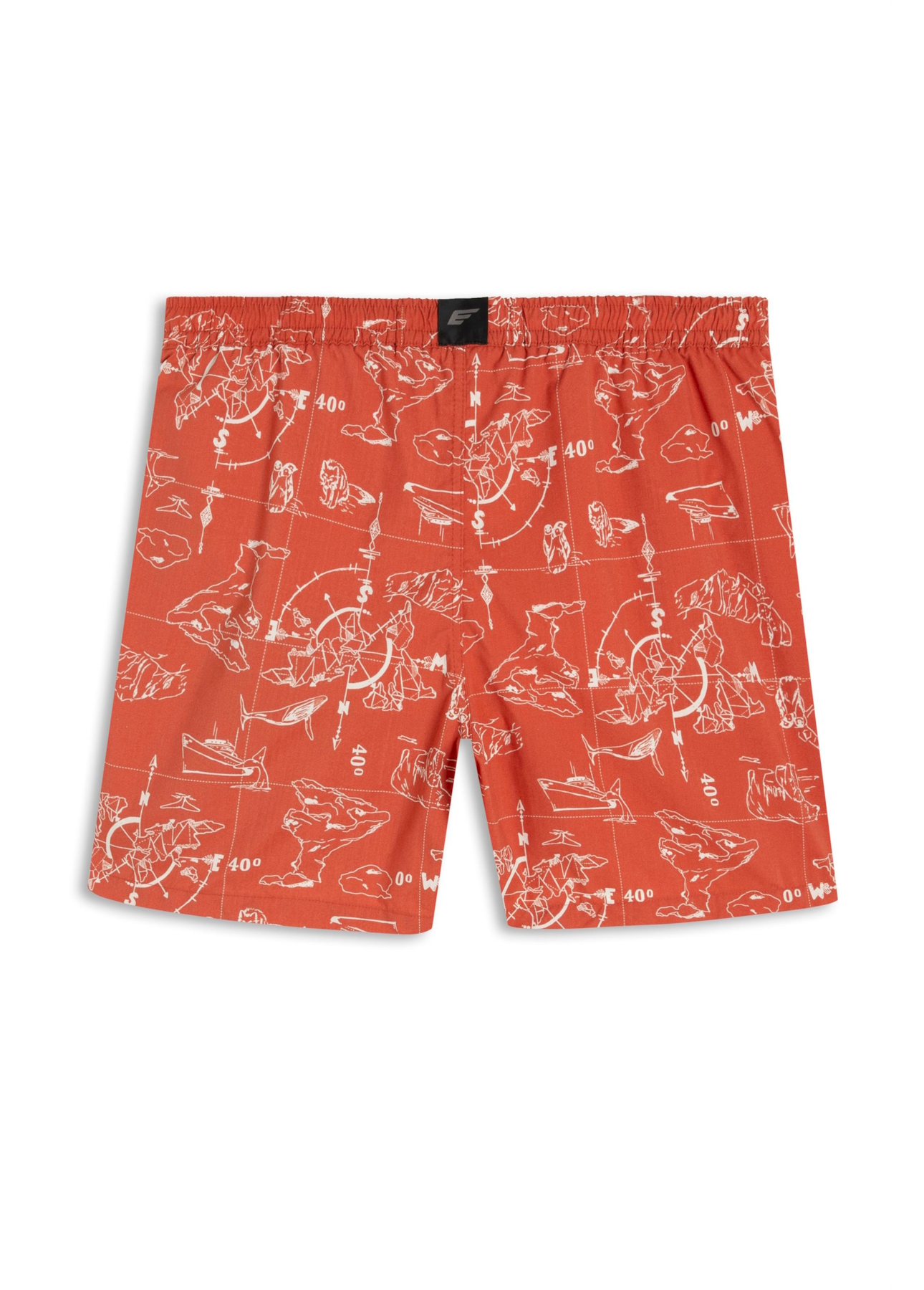 Bermuda Nylon Beach Trucker Maps Laranja