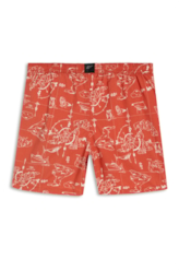Bermuda Nylon Beach Trucker Maps Laranja