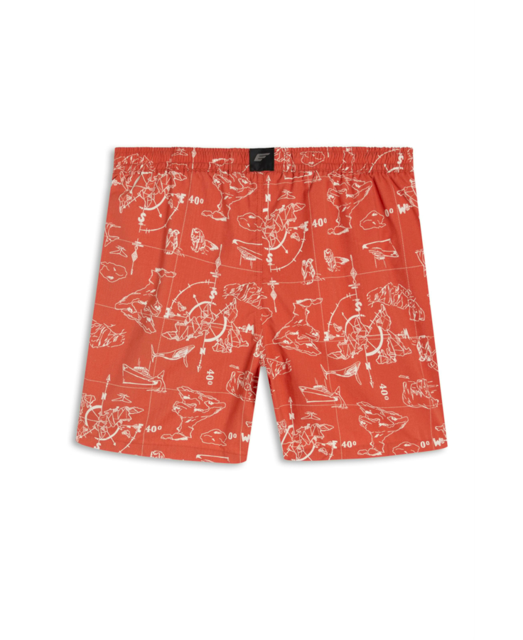 Bermuda Nylon Beach Trucker Maps Laranja