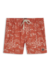Bermuda Nylon Beach Trucker Maps Laranja