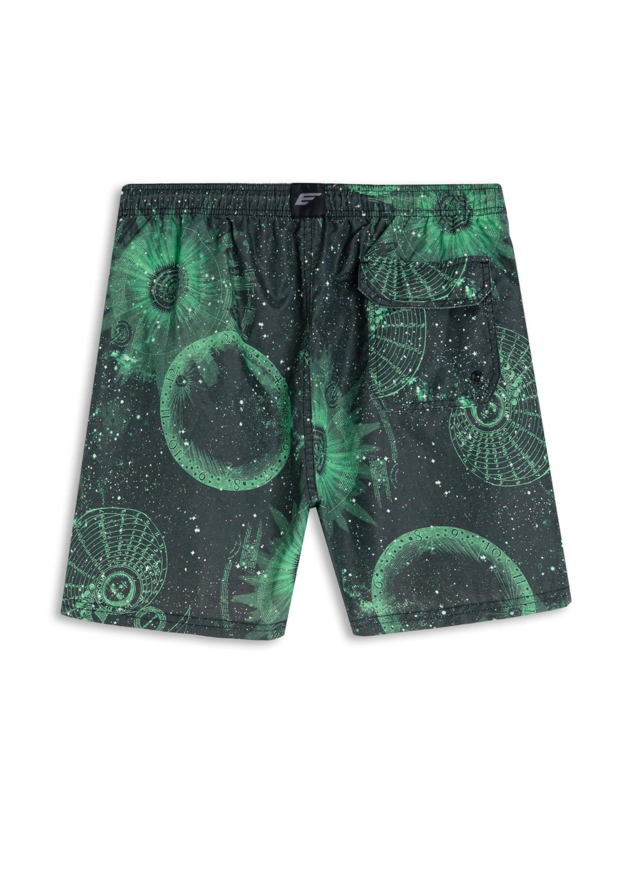 Bermuda Nylon Beach Trucker Mystical Space Verde