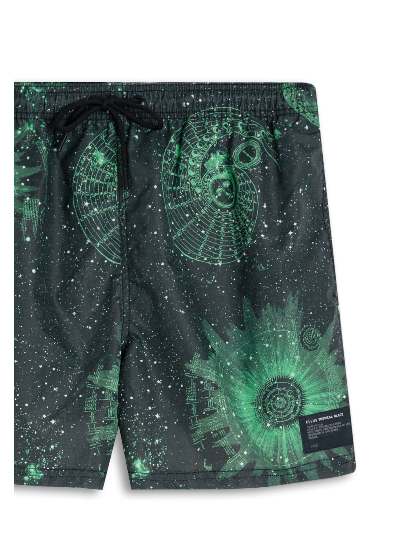Bermuda Nylon Beach Trucker Mystical Space Verde