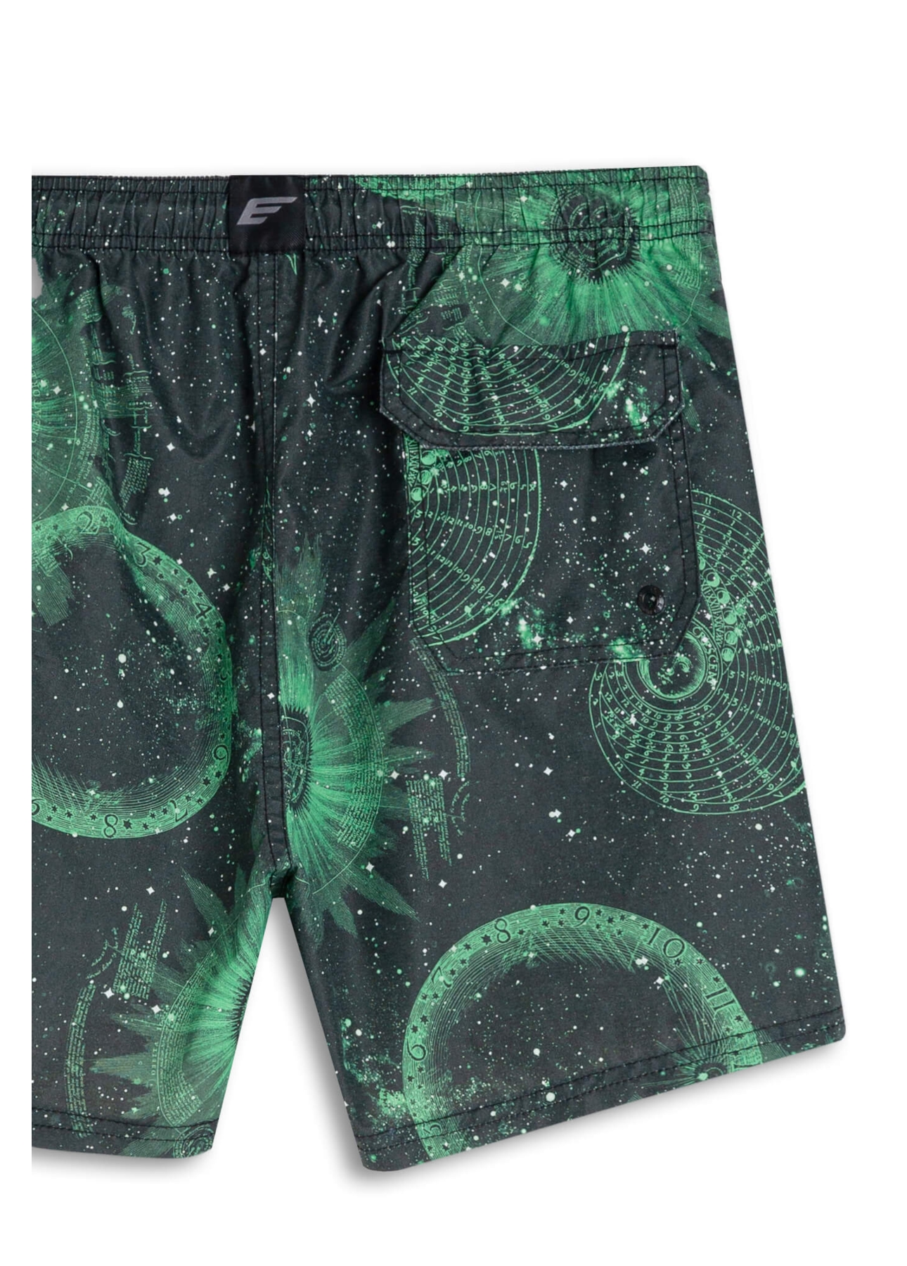 Bermuda Nylon Beach Trucker Mystical Space Verde