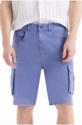 Bermuda Sarja Rain Cargo Azul Jeans