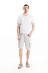 Bermuda Sarja Rain Cargo Silver