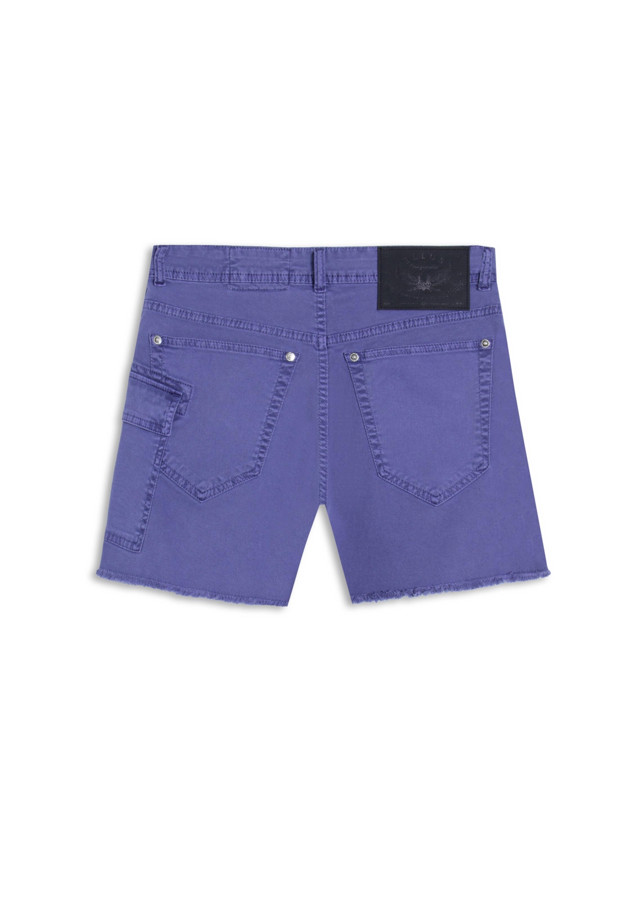 Bermuda Sarja Rain Evase Cargo Azul Jeans