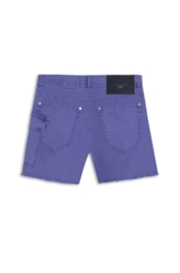 Bermuda Sarja Rain Evase Cargo Azul Jeans