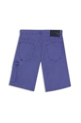 Bermuda Sarja Rain Long Cargo Azul Jeans