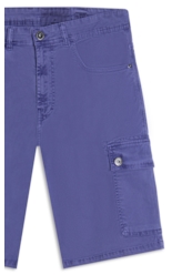 Bermuda Sarja Rain Long Cargo Azul Jeans