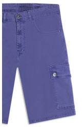 Bermuda Sarja Rain Long Cargo Azul Jeans