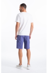 Bermuda Sarja Rain Long Cargo Azul Jeans
