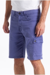 Bermuda Sarja Rain Long Cargo Azul Jeans