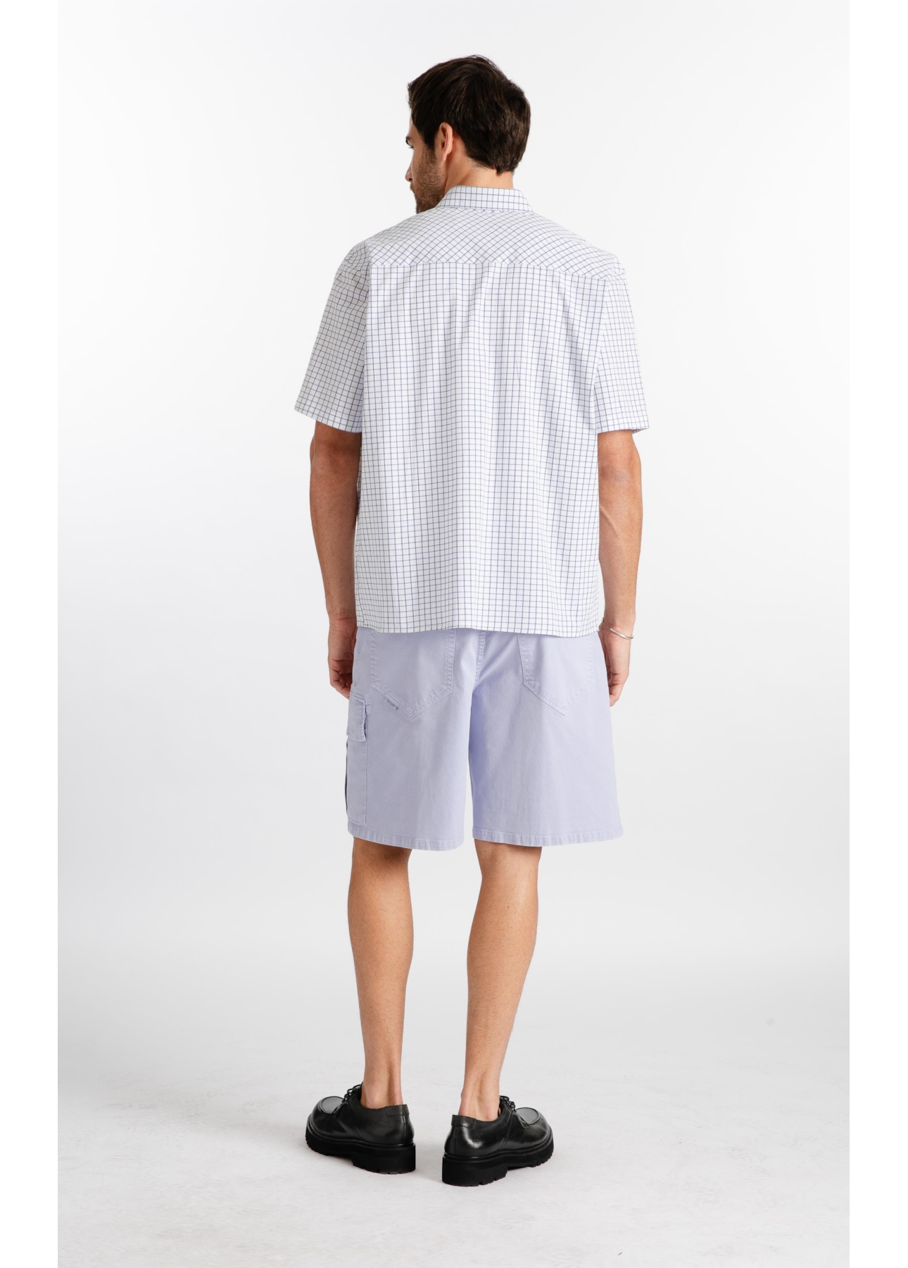 Bermuda Sarja Rain Wide Cargo Azul Seco