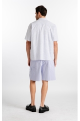 Bermuda Sarja Rain Wide Cargo Azul Seco