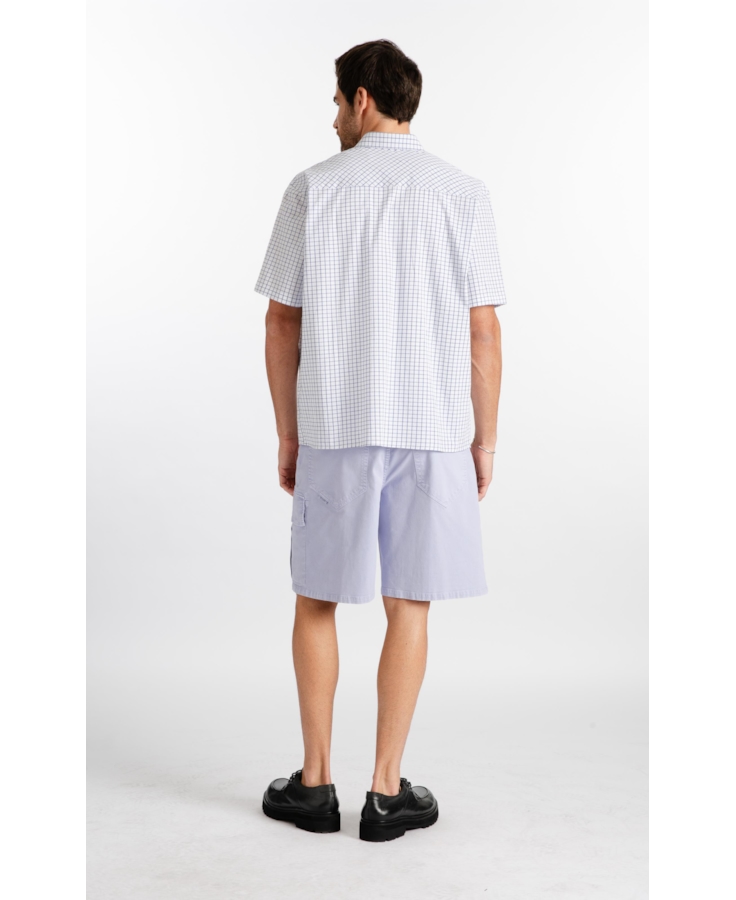 Bermuda Sarja Rain Wide Cargo Azul Seco