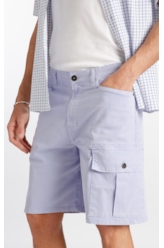 Bermuda Sarja Rain Wide Cargo Azul Seco