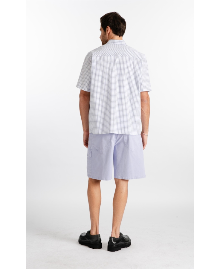 Bermuda Sarja Rain Wide Cargo Azul Seco