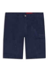 Bermuda Smooth Color Inovare Slouch Azul Bic