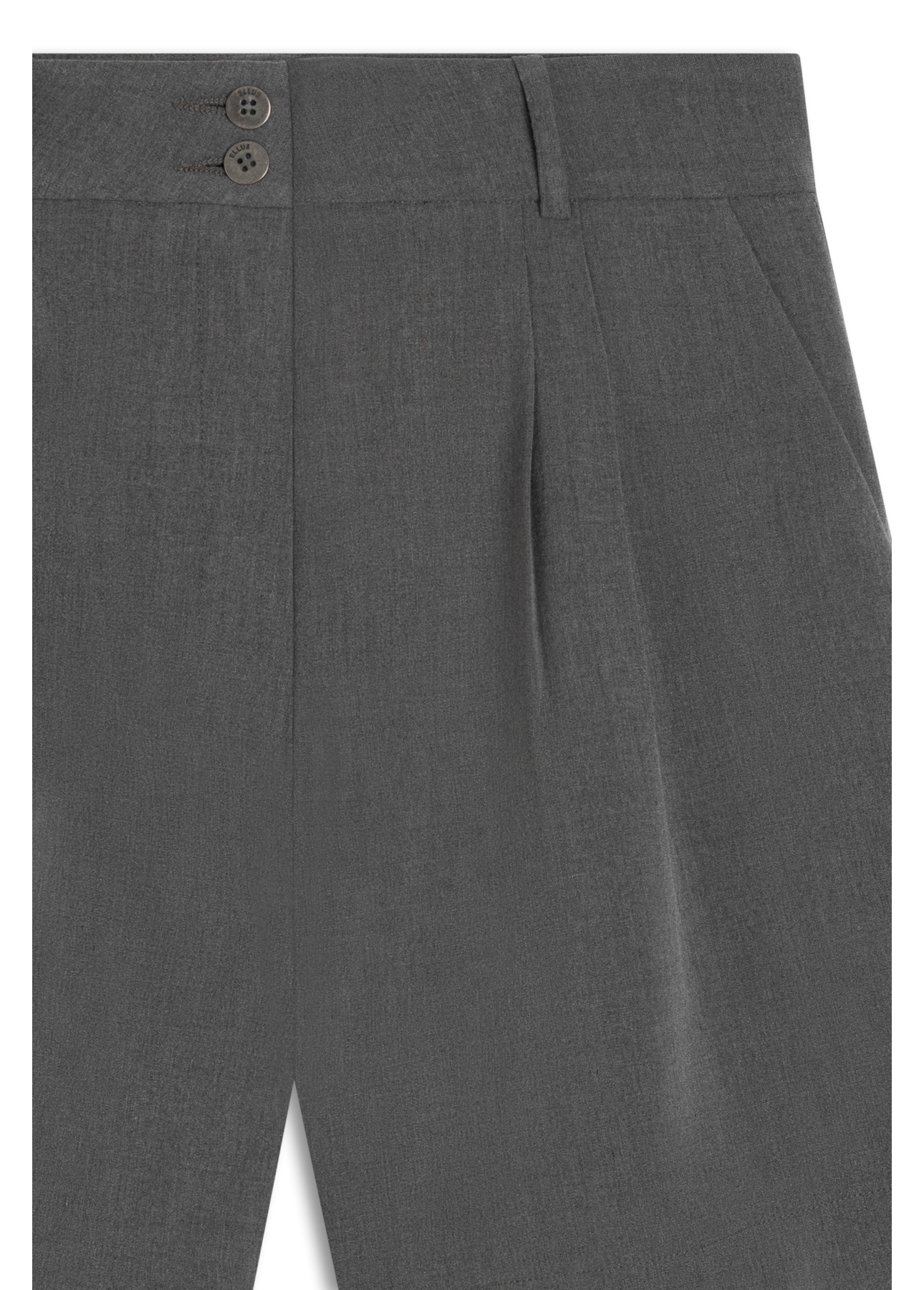 Bermuda Tailoring Pleats Cinza Medio