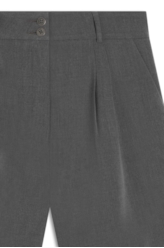 Bermuda Tailoring Pleats Cinza Medio