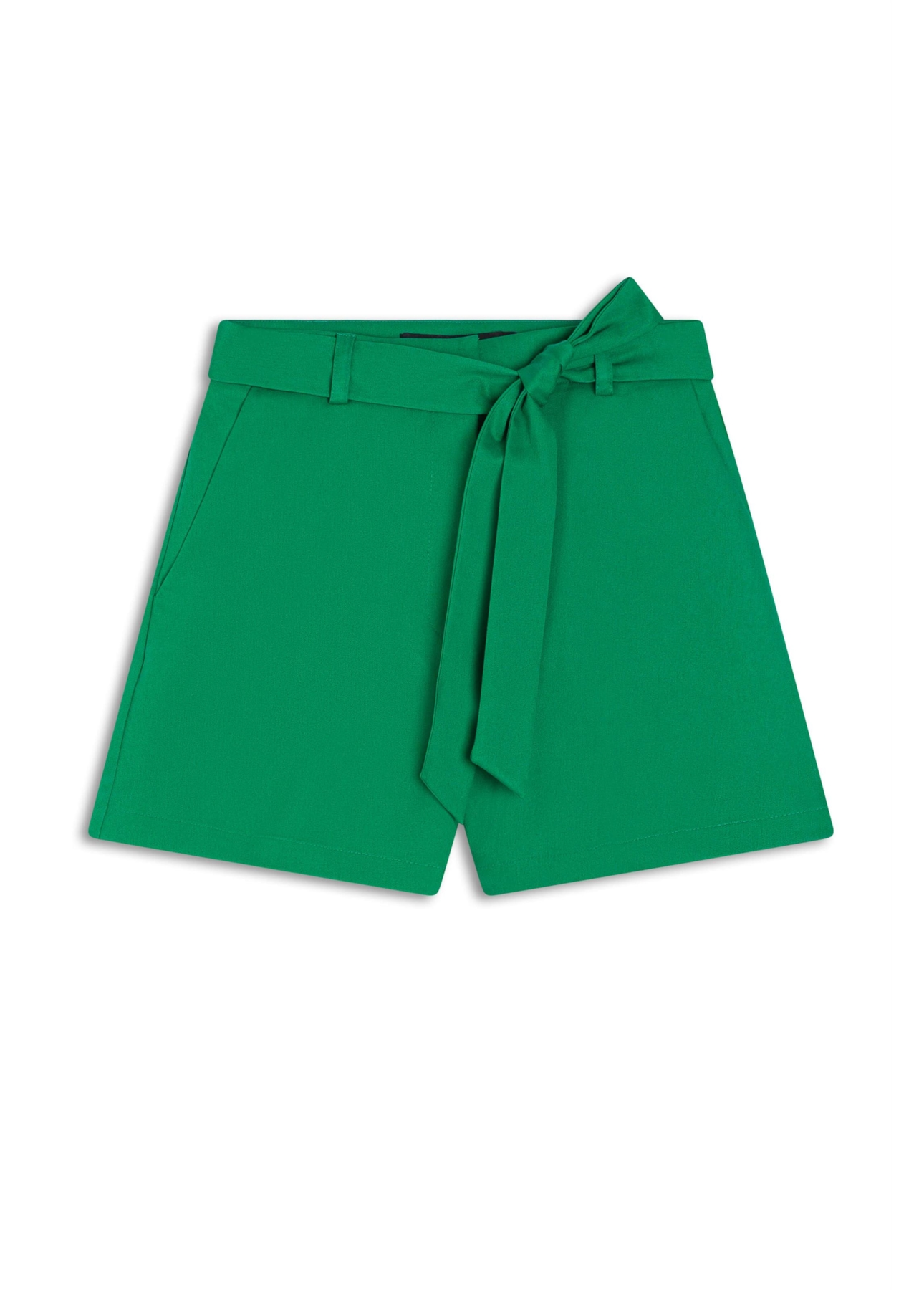 Bermuda Tega Evase Shorts Verde Bandeira