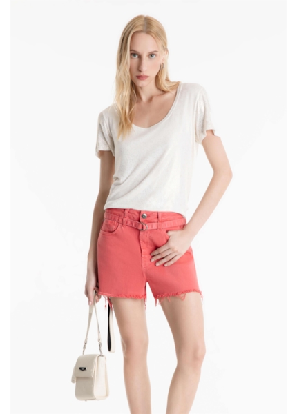 Bermuda Vintage Denim Color Evase Melancia