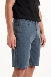Bermuda Vintage Denim Color Long Navy Blue