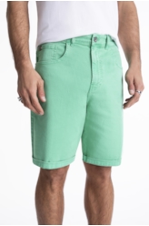 Bermuda Vintage Denim Color Rock Verde Maca