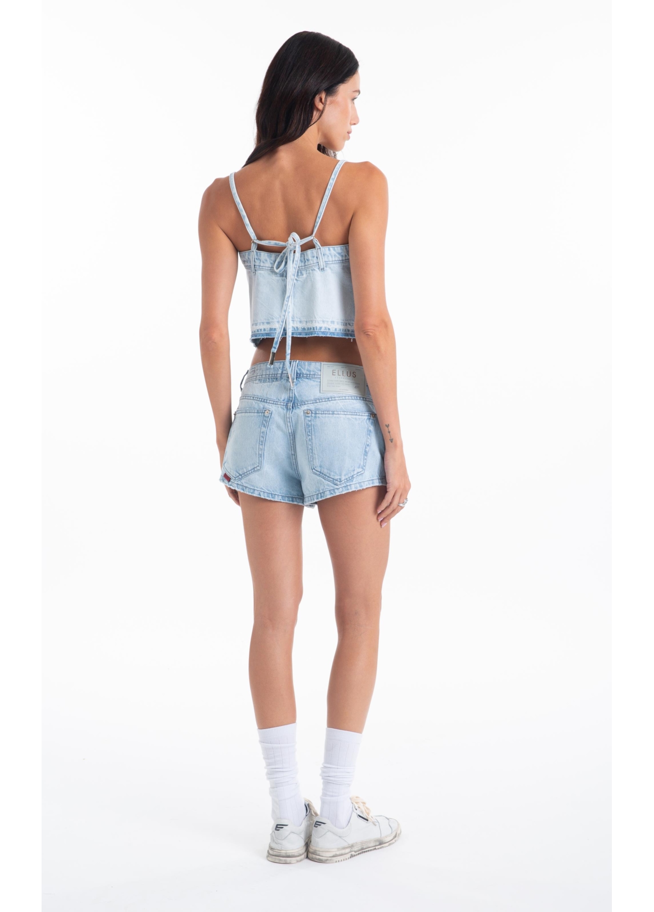Bermuda Vintage Denim Ii Mini 5 Pockets Lav.Claro C/Rede+puidos