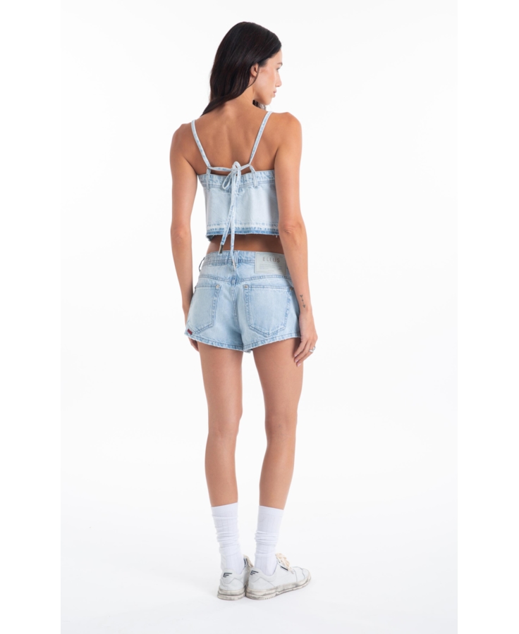 Bermuda Vintage Denim Ii Mini 5 Pockets Lav.Claro C/Rede+puidos