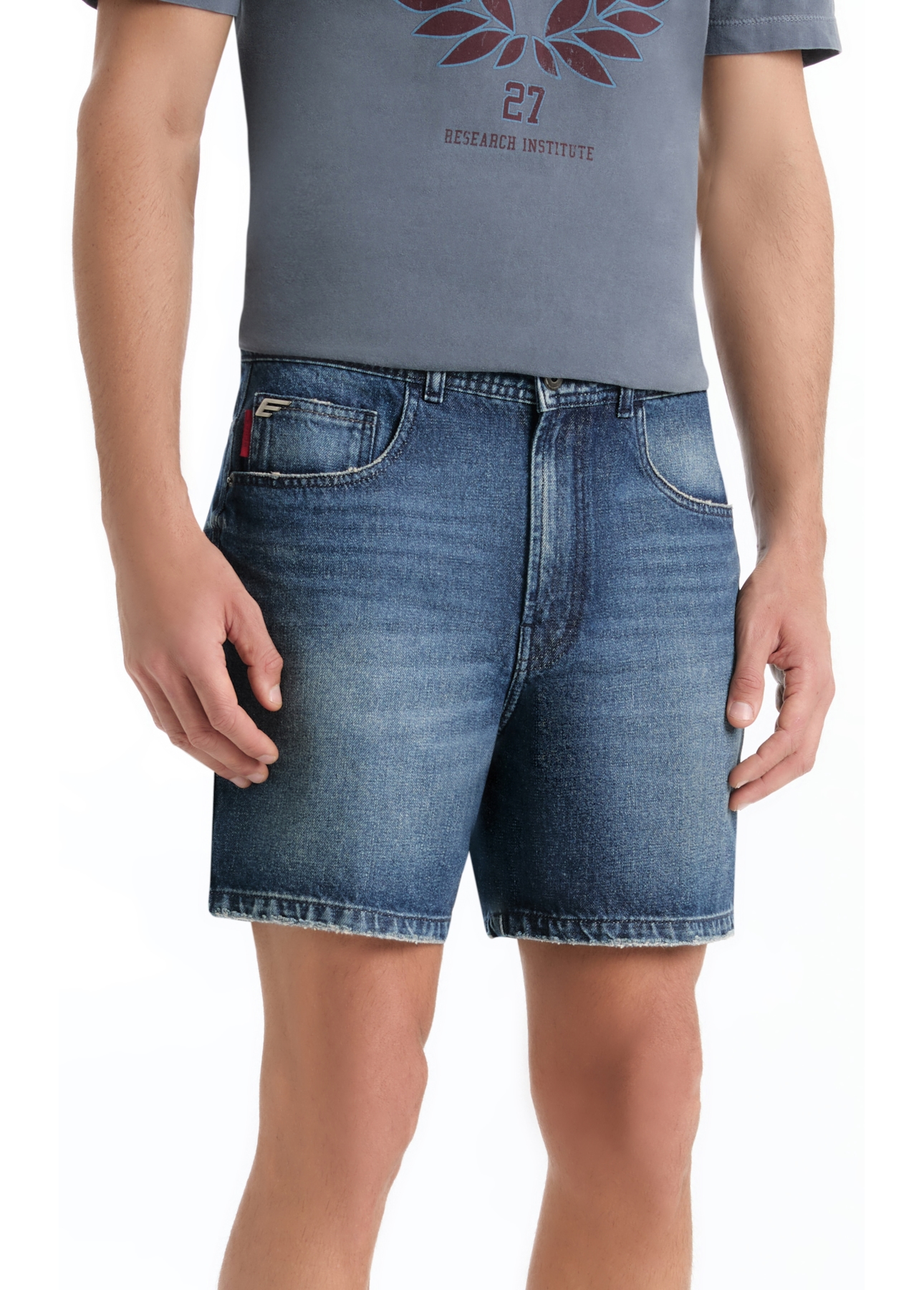 Bermuda Vintage Denim Lav. Escuro