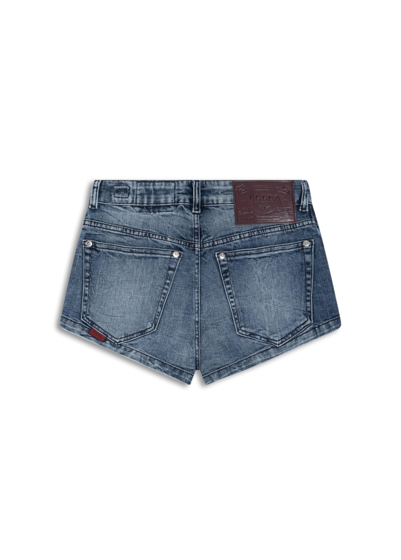 Bermuda Visco Indigo Elastic Mini 5 Pockets Lav.Medio C/ Sky e Rede