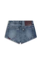 Bermuda Visco Indigo Elastic Mini 5 Pockets Lav.Medio C/ Sky e Rede