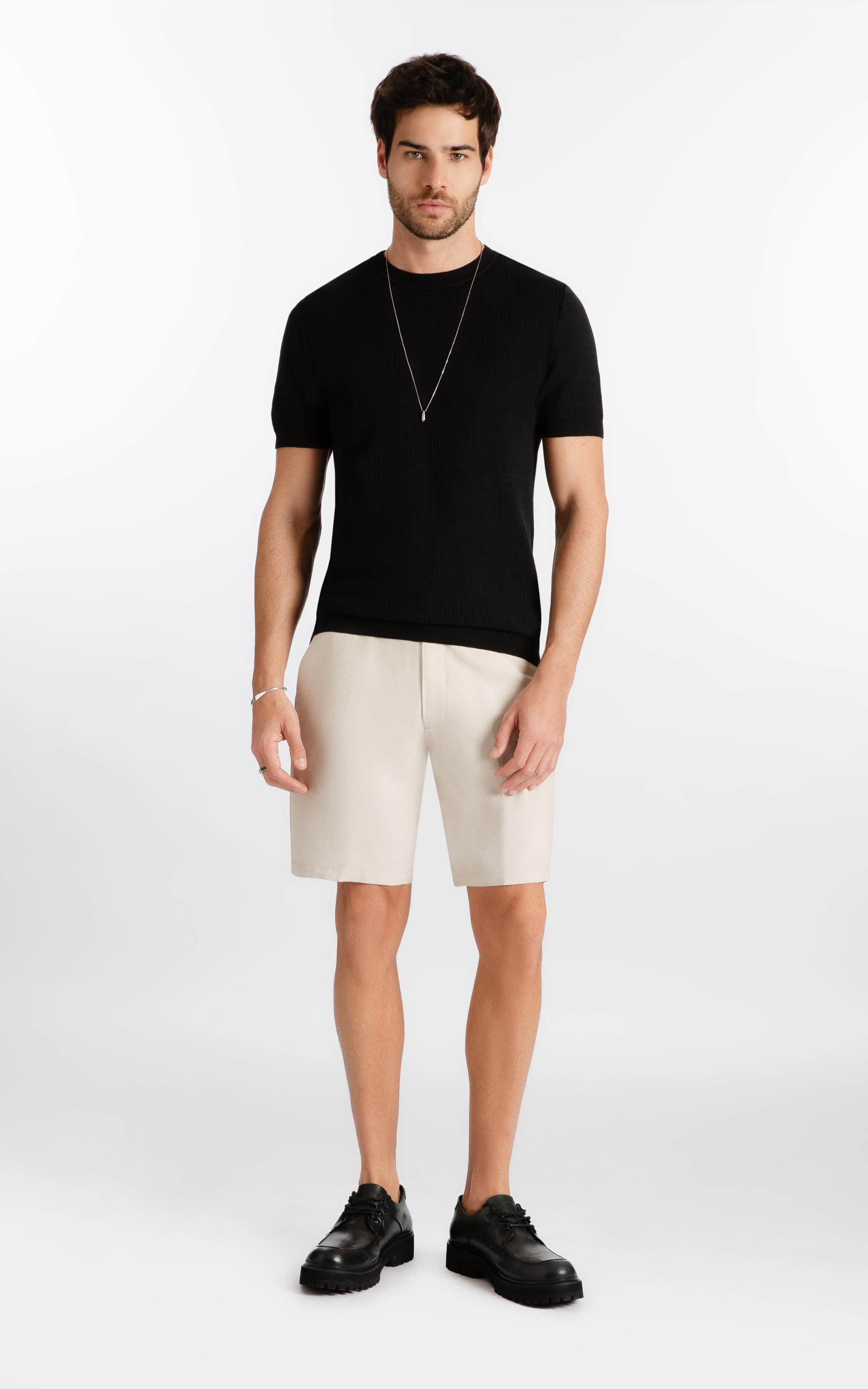 Bermuda Visco Twill Classic Areia