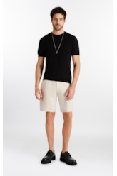 Bermuda Visco Twill Classic Areia