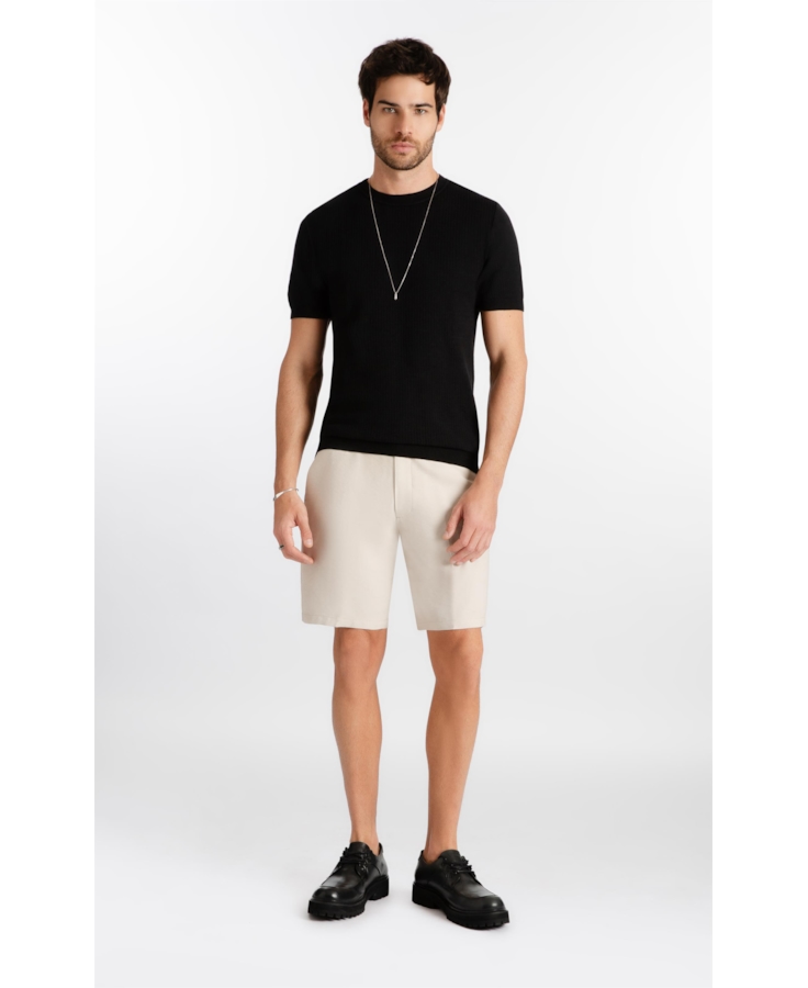 Bermuda Visco Twill Classic Areia