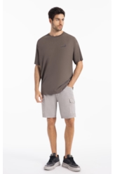 Bermuda White Denim Cargo Silver