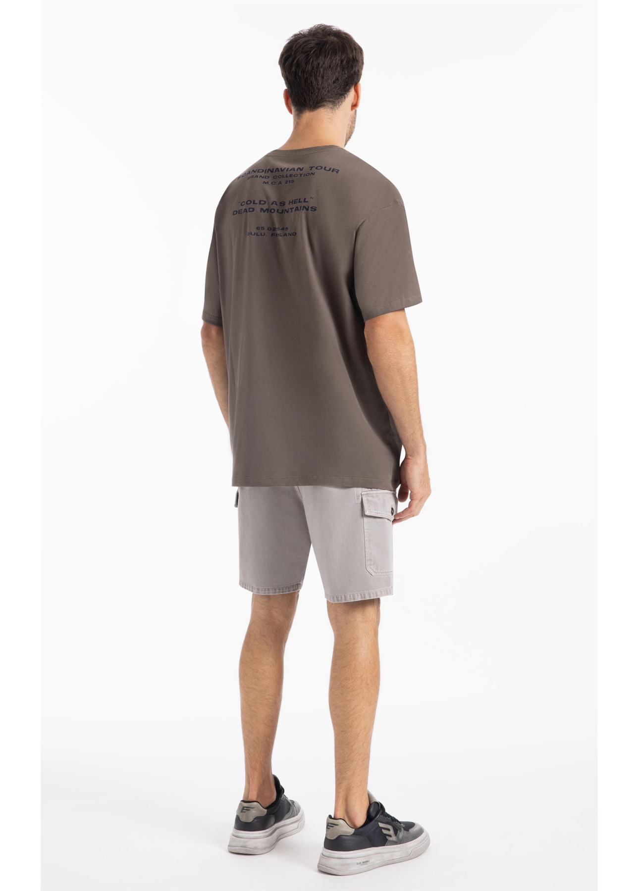 Bermuda White Denim Cargo Silver
