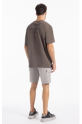 Bermuda White Denim Cargo Silver