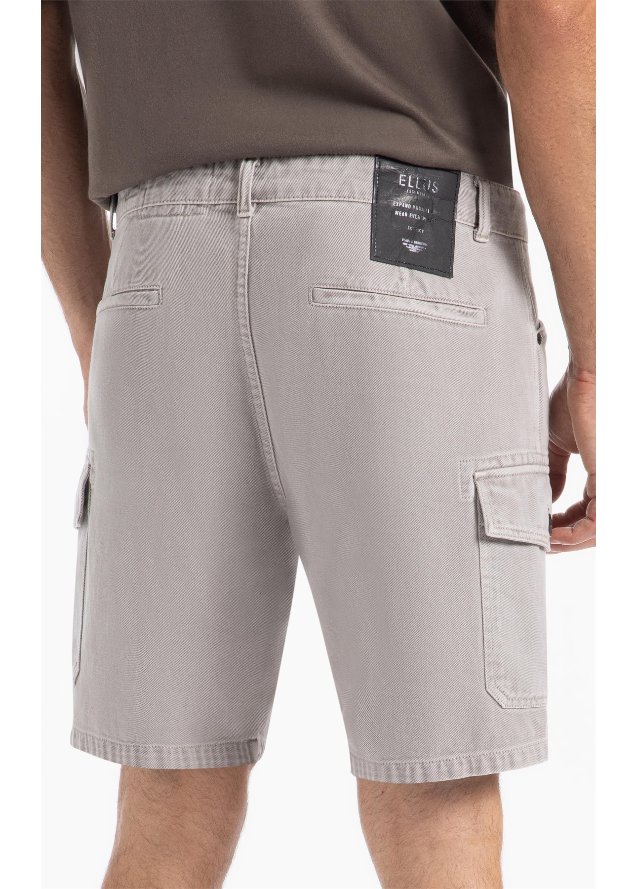 Bermuda White Denim Cargo Silver