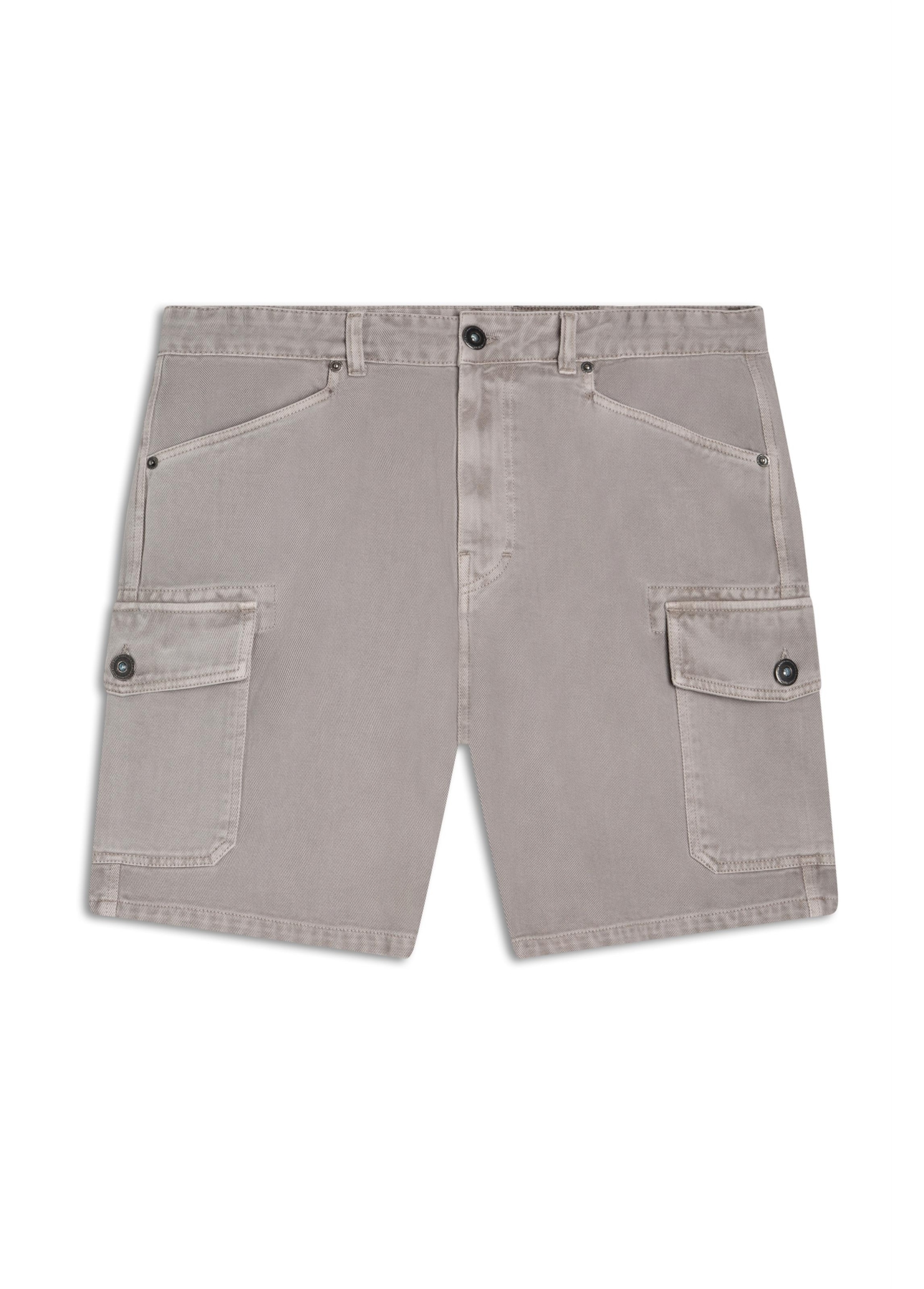 Bermuda White Denim Cargo Silver