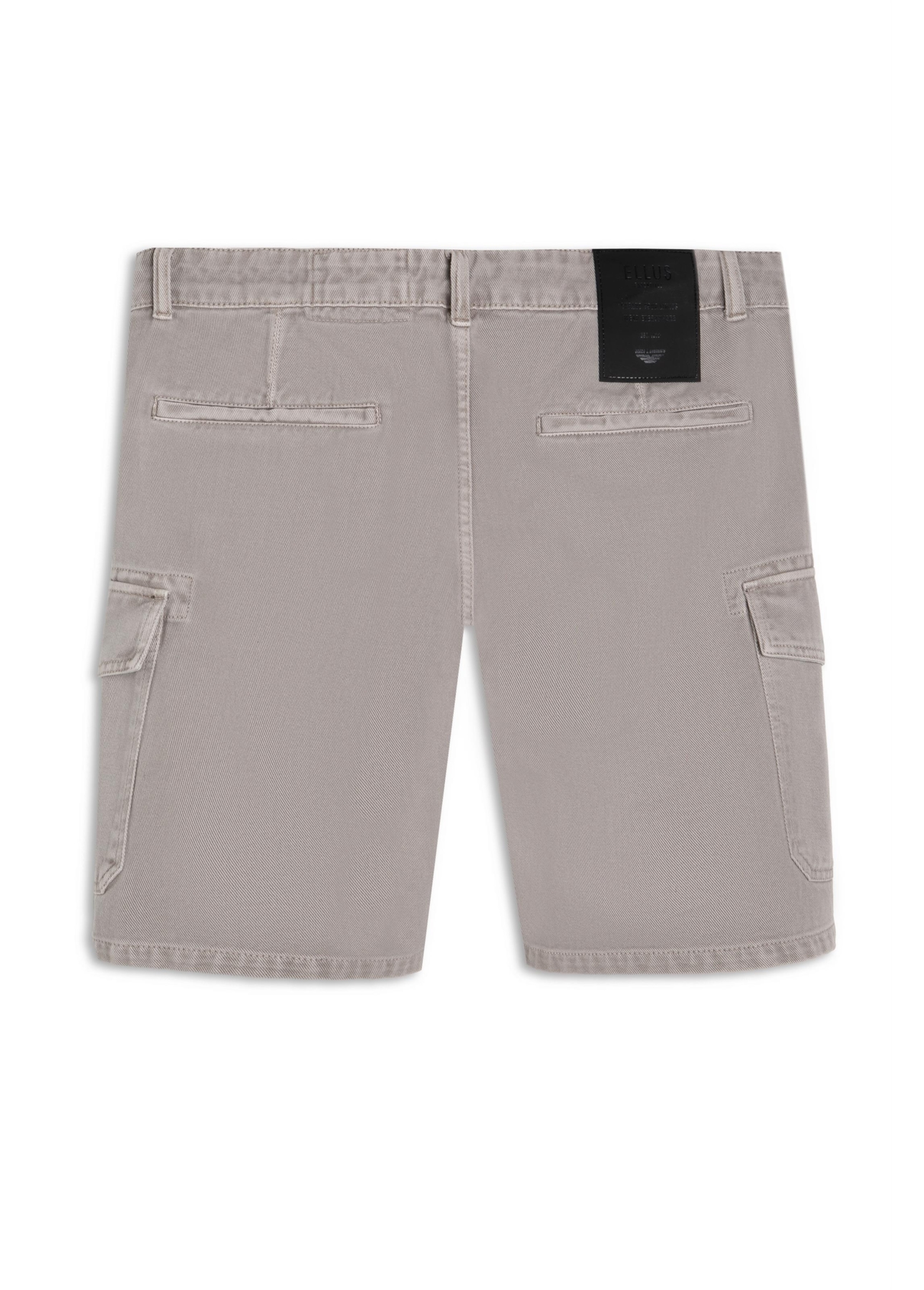 Bermuda White Denim Cargo Silver