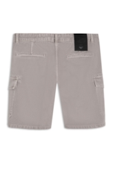 Bermuda White Denim Cargo Silver