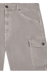 Bermuda White Denim Cargo Silver