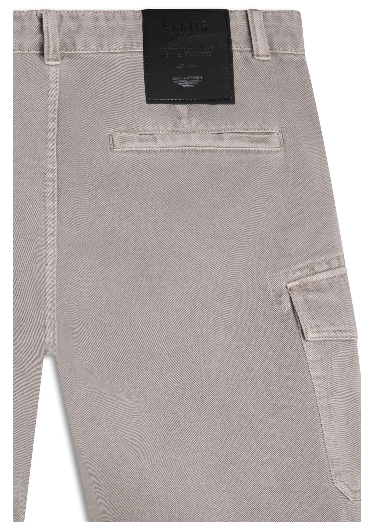 Bermuda White Denim Cargo Silver
