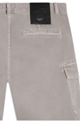 Bermuda White Denim Cargo Silver