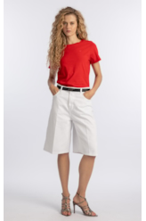 Bermuda White Denim Jhorts Branco