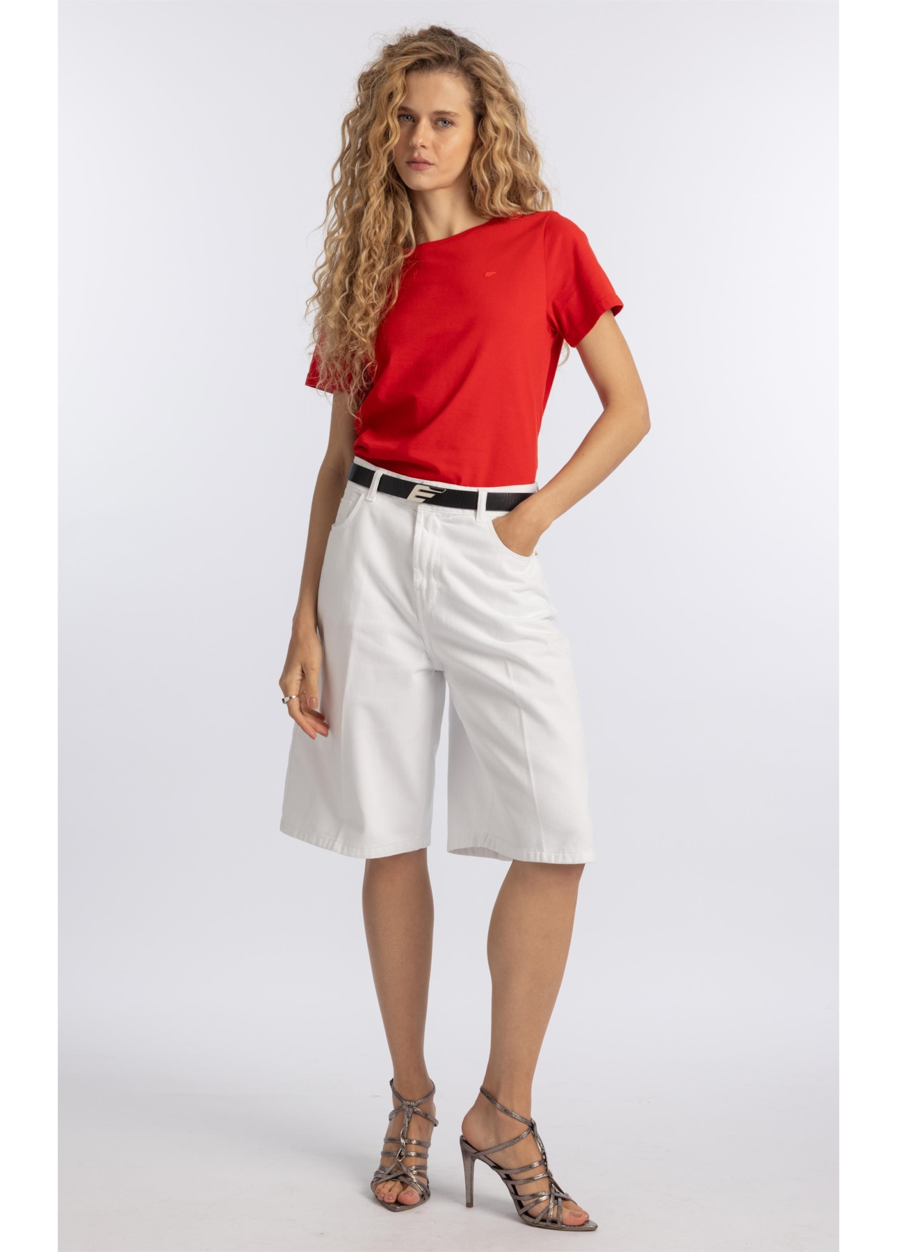 Bermuda White Denim Jhorts Branco
