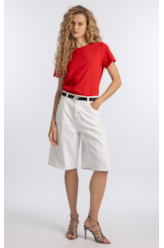 Bermuda White Denim Jhorts Branco