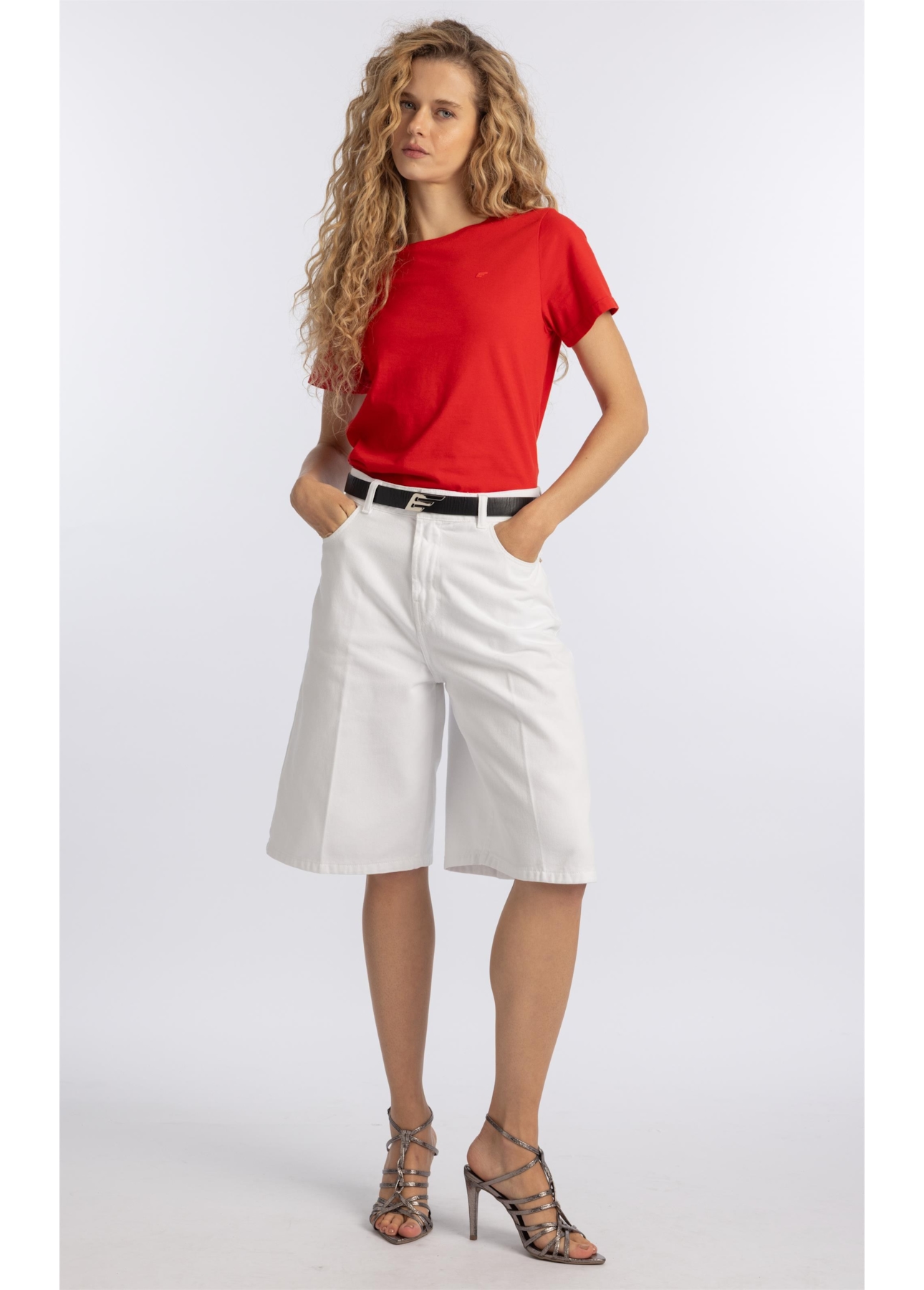 Bermuda White Denim Jhorts Branco